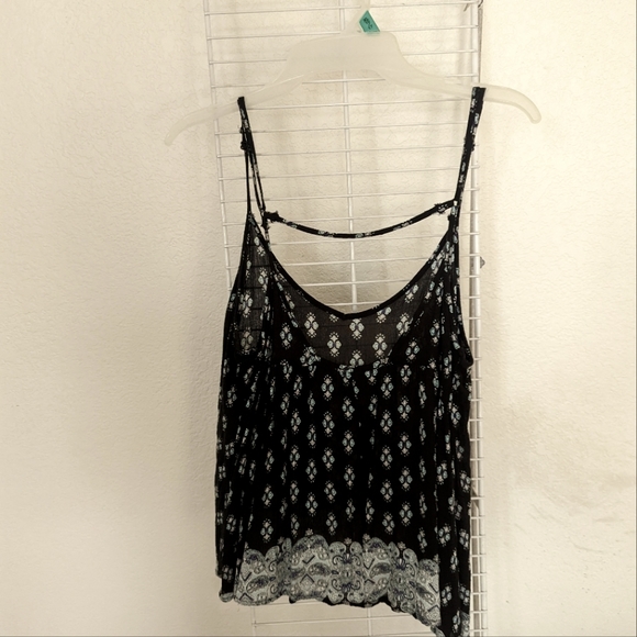 Women's Open Back Printed Top Sz LG - Picture 2 of 5